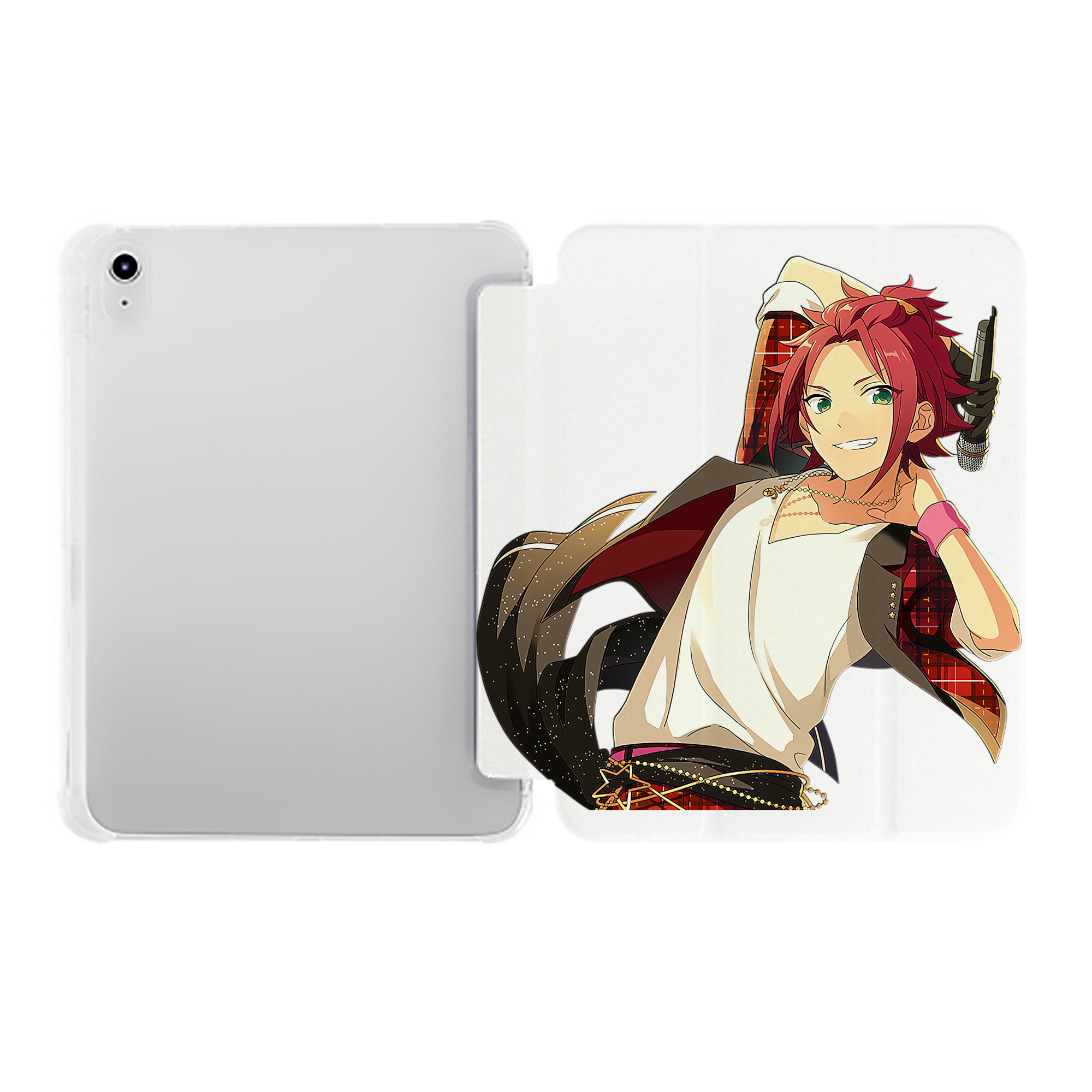 （画像用） あんさんぶるスターズ! Ensemble Stars IPad ケース ペン収納付き 三つ折りスタンド PUレザー×シリコン 対応機種9.5/10.5/10.9インチ
